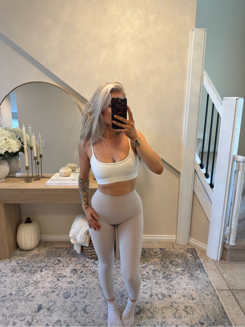 CSB form invisible scrunch leggings in fawn
